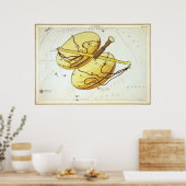 天秤座占星術のスケッチ ポスター (キッチン)