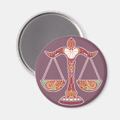 天秤座占星術の徴候 マグネット (正面/裏面)