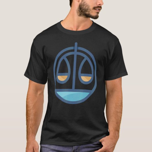 天秤座占星術9月10月〔占星術の〕十二宮図誕生日 Tシャツ (正面)