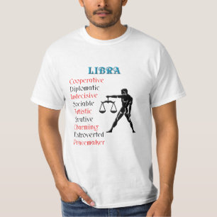 天秤座占星術〔占星術の〕十二宮図標識 Tシャツ