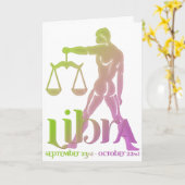 天秤座占星術〔占星術の〕十二宮図誕生日カードデザイン1 カード (黄色い花)