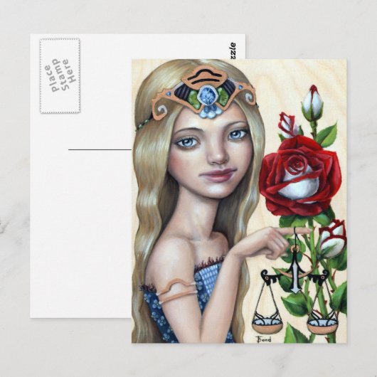 天秤座少女 ポストカード (正面/裏面)