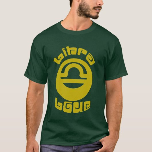 天秤座愛金ゴールド Tシャツ (正面)