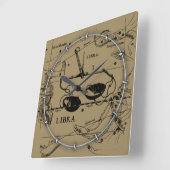 天秤座星座ヘベリアス1690デコル スクエア壁時計 (傾斜)