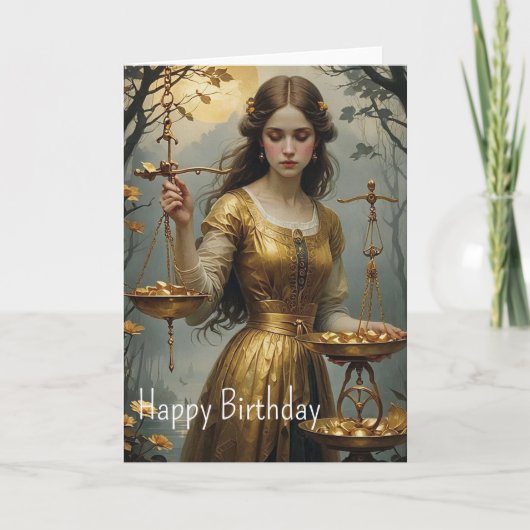 天秤座誕生日 カード (正面)