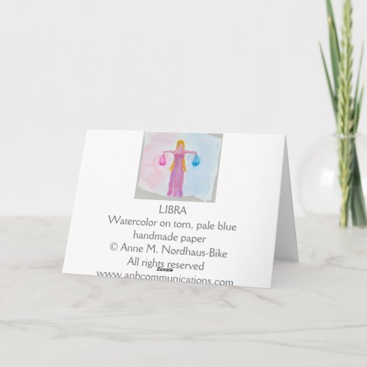 天秤座誕生日 カード (裏面)
