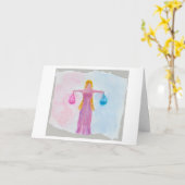 天秤座誕生日 カード (黄色い花)