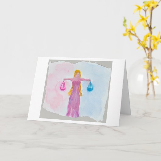 天秤座誕生日 カード (黄色い花)