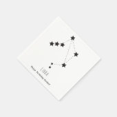 天秤座10月バースデーパーティー名前をカスタムする句 スタンダードカクテルナプキン (角)