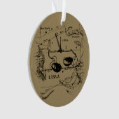 天秤座1690年頃の地図ヘベリアス オーナメント (正面)