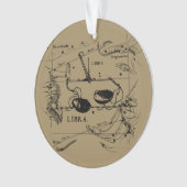 天秤座1690年頃の地図ヘベリアス オーナメント (正面)