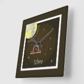 天秤座9月24日～10月23日Uhr スクエア壁時計 (傾斜)