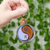 天秤座&ウッドタイガー キーホルダー (手)