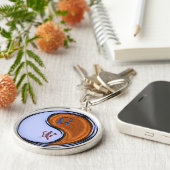 天秤座&ウッドタイガー キーホルダー (側面)