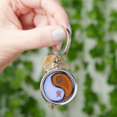 天秤座&ウッドタイガー キーホルダー (手)