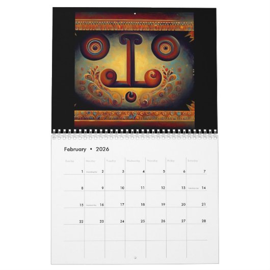 天秤座 カレンダー (2月 2026)