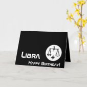 天秤座、ハッピーバースデー! -カスタマイズ カード (黄色い花)