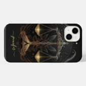 天秤座 ブラック ゴールド Case-Mate iPhoneケース iPhone 14 Plusケース (裏面横)