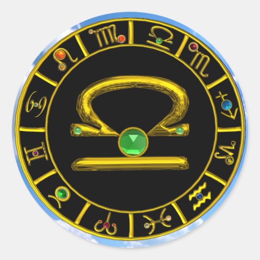 天秤座 ラウンドシール (正面)