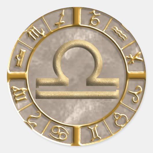 天秤座 ラウンドシール (正面)