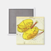 天秤座 ヴィンテージ 星座 ありあの鏡 マグネット (正面/裏面)
