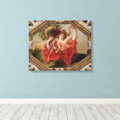 天秤座、〔占星術の〕十二宮図のシンボルや象徴 キャンバスプリント (インサイチュ (ウッドフロア))