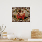 天秤座、〔占星術の〕十二宮図のシンボルや象徴 ポスター (キッチン)