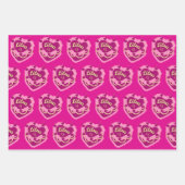 天秤座〔占星術の〕十二宮図コケットハートお誕生日ケーキ ラッピングペーパーシート (正面2)