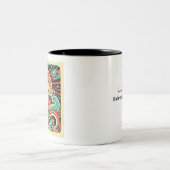 天秤座〔占星術の〕十二宮図コーヒーマグレトロ ツートーンマグカップ (中央)