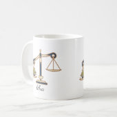 天秤座〔占星術の〕十二宮図コーヒーマグ コーヒーマグカップ (正面左)