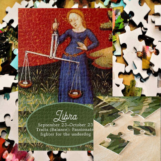 天秤座〔占星術の〕十二宮図サインはかりで測誕生日パーティー ジグソーパズル