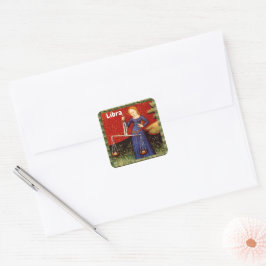 天秤座〔占星術の〕十二宮図サインはかりで測誕生日パーティー スクエアシール