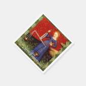 天秤座〔占星術の〕十二宮図サインはかりで測誕生日パーティー スタンダードカクテルナプキン (角)