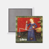天秤座〔占星術の〕十二宮図サインはかりで測誕生日パーティー マグネット (正面/裏面)