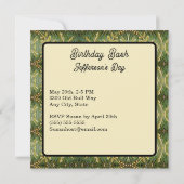 天秤座〔占星術の〕十二宮図サインはかりで測誕生日パーティー 招待状 (裏面)