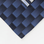 天秤座〔占星術の〕十二宮図サインオンネイビーカーボンファイバースタイル フリースブランケット (角)