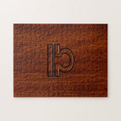 天秤座〔占星術の〕十二宮図サインオンマホガニースタイルプリント ジグソーパズル (横)