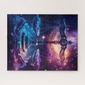 天秤座〔占星術の〕十二宮図サインジグソーパズル ジグソーパズル (横)