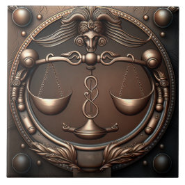 天秤座〔占星術の〕十二宮図サイン天秤座占星術セラミックタイル タイル