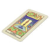 天秤座〔占星術の〕十二宮図サイン抽象芸術アートヴィンテージ マグネット (左側)