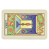 天秤座〔占星術の〕十二宮図サイン抽象芸術アートヴィンテージ マグネット (横)