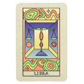 天秤座〔占星術の〕十二宮図サイン抽象芸術アートヴィンテージ マグネット