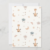 天秤座〔占星術の〕十二宮図サイン赤ちゃんシャワー 招待状 (裏面)