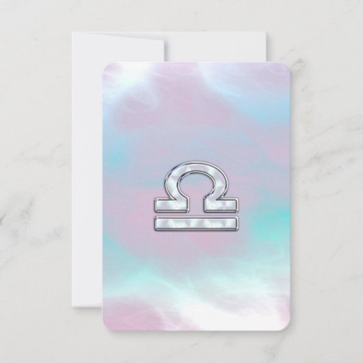 天秤座〔占星術の〕十二宮図シンボルマザーオブパールスタイル (正面)