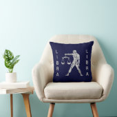 天秤座〔占星術の〕十二宮図ネイビーブルーアメリカンモジョピロー クッション (椅子)