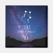 天秤座 |〔占星術の〕十二宮図パーソナライズされたコンステレーションマグネット マグネット (正面)