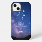 天秤座 |〔占星術の〕十二宮図パーソナライズされた星座 iPhoneケース (裏面)