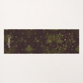 天秤座〔占星術の〕十二宮図パープル金ゴールドオリエンタルフラワー ヨガマット (裏面(横))