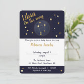 天秤座〔占星術の〕十二宮図ベビーシャワー招待状 招待状 (スタンド正面)