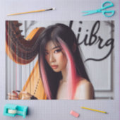 天秤座〔占星術の〕十二宮図ミュージシャンハープデクページ 薄葉紙 (クラフト)